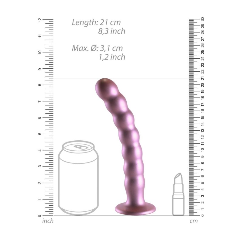 Beaded G-Spot Dildo - 8'' / 20,5 cm - Rose Gold